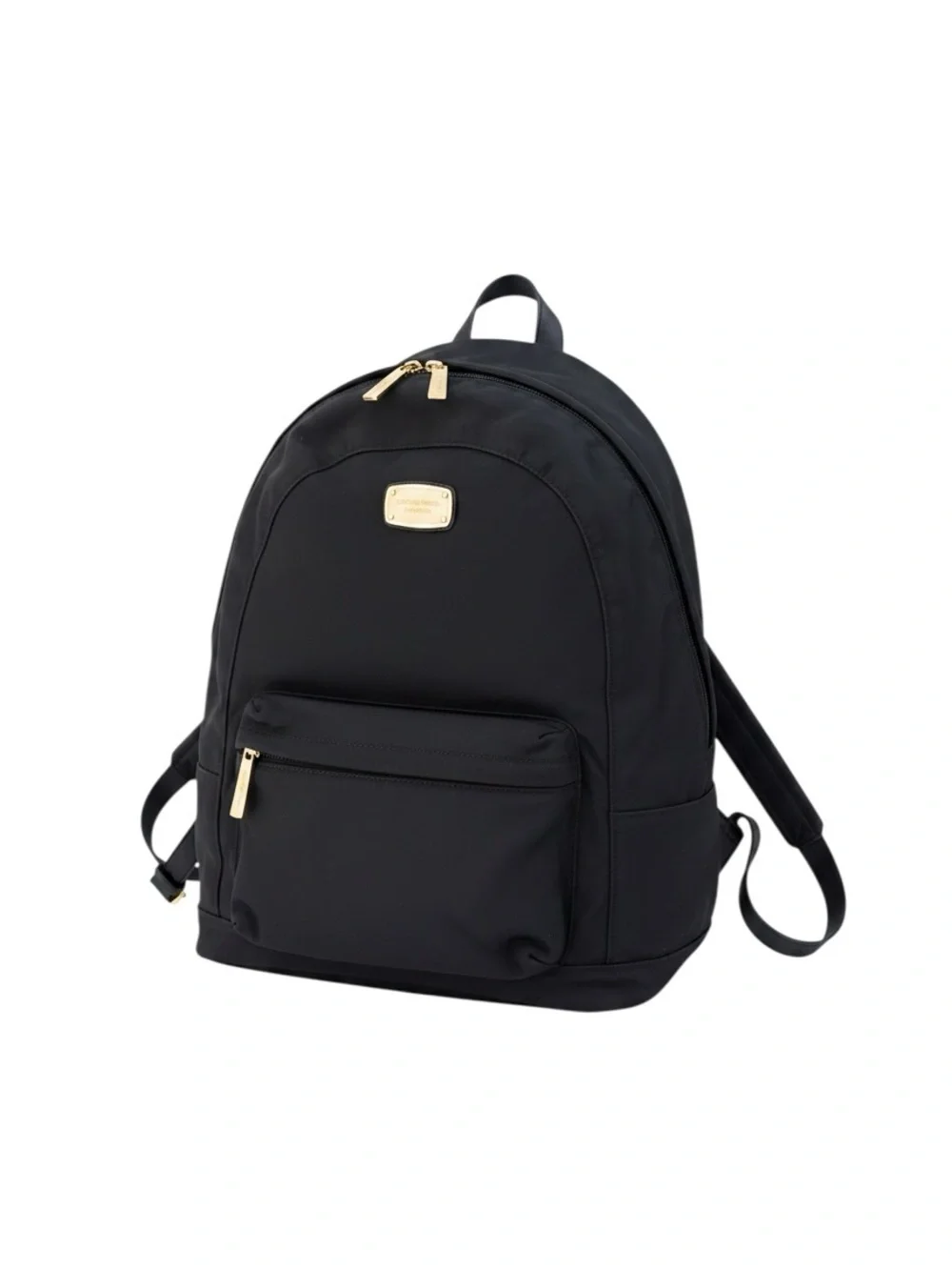 Michael Kors Black Nylon Backpack with Gold Hardware